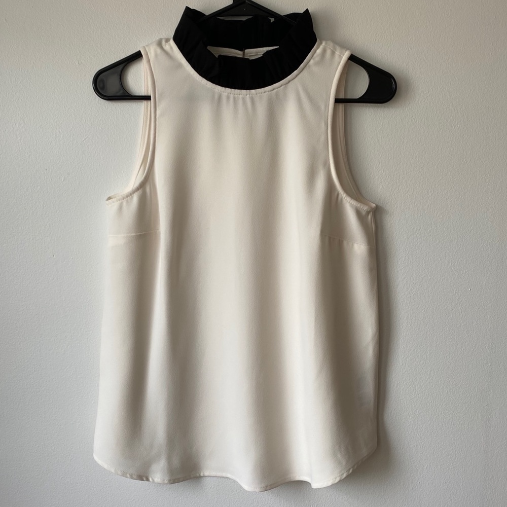 J.Crew HolidayEdition RuffleNeck Sleeveless blouse